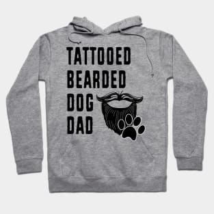 Dog Dad Bearded Tattooed Fathers Day Pet Lover Hoodie